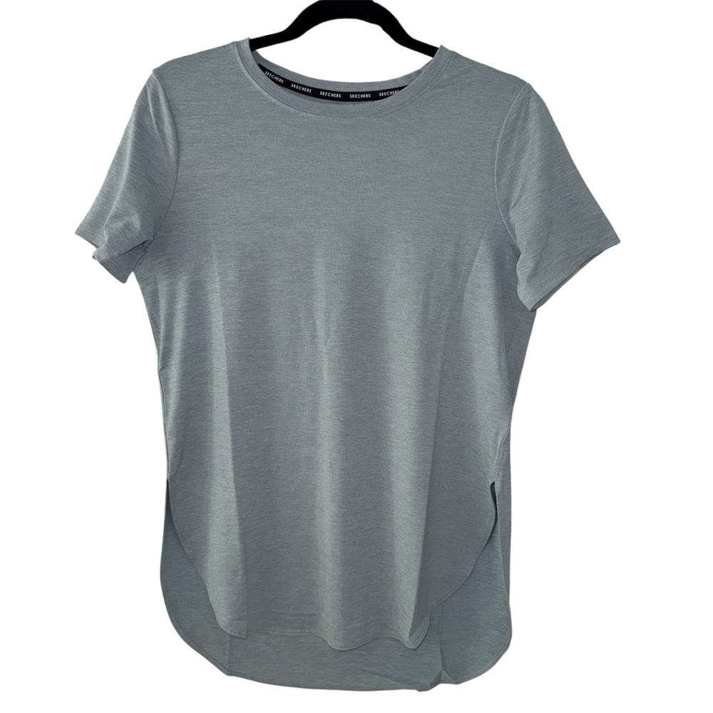 Skechers GoDri Light Blue Short Sleeve‎ Performance Top Small NWT